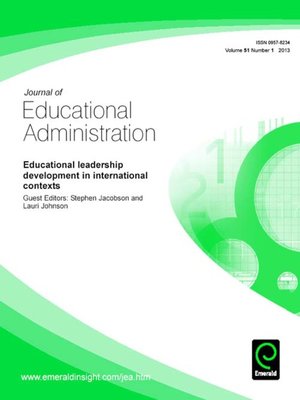 cover image of Journal of Educational Administration, Volume 51, Issue 1